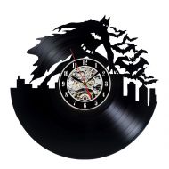 DikoGifts Batman Room Decor Party Batman Art Retro Vinyl Record Clock Birthday Gift For Fan Minimalist Clock DC Comics Gifts Batman DC Comics Decal