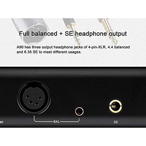  [아마존베스트]Dilvpoetry TOPPING A90 HiFi Headphone Amplifier Balanced Output NFC Module 4 Pin XLR 4.4 Balanced 6.35mm SE Output 7600mW x 2 Amplifiers for D90 (Black)