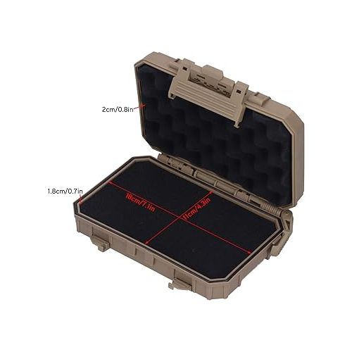  Dilwe Outdoor Gear Case, Waterproof and Dustproof Outdoor Gear Case Shockproof Container Survival Gear Storage Case(Brown) Hunting equipment
