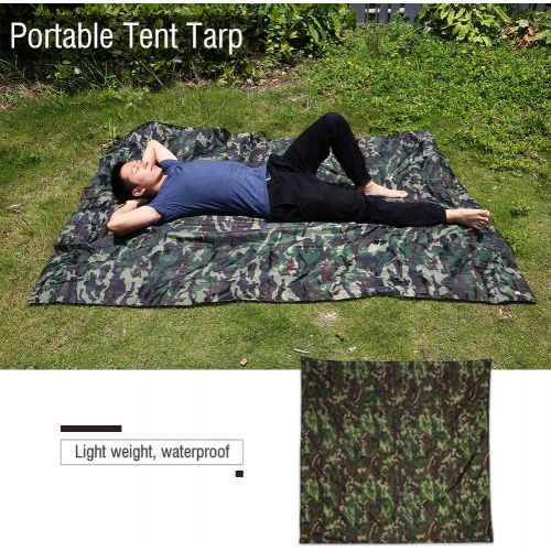  Dilwe Camping Tent Tarp, Camouflage Outdoor Portable Lightweight Rainproof Mat Rain Tent Tarp Shelter