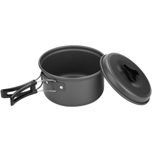  Dilwe Camping Cooking Set, Aluminum Alloy Cookware Mess Kit with Cooking Bowl Pot Pan for Camping Picnic