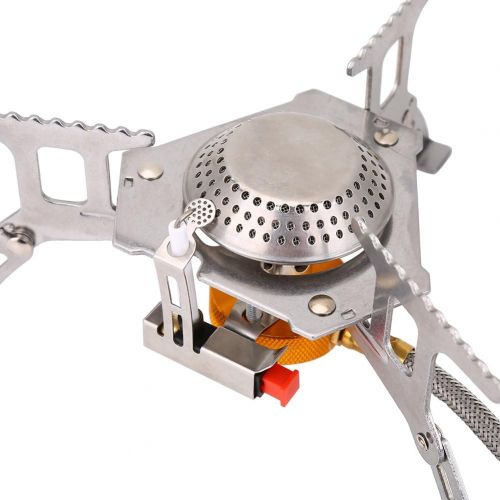  Dilwe Stove Burner Durable Aluminum Alloy Portable Camping Gas Stove Folding Stove with Convenient Piezo Ignition