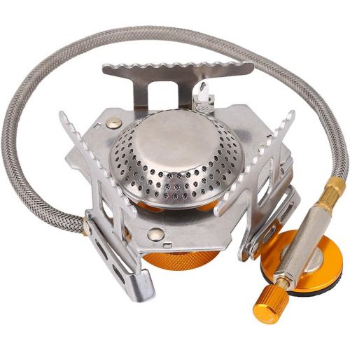  Dilwe Stove Burner Durable Aluminum Alloy Portable Camping Gas Stove Folding Stove with Convenient Piezo Ignition
