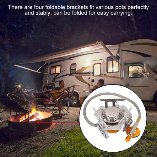  Dilwe Stove Burner Durable Aluminum Alloy Portable Camping Gas Stove Folding Stove with Convenient Piezo Ignition