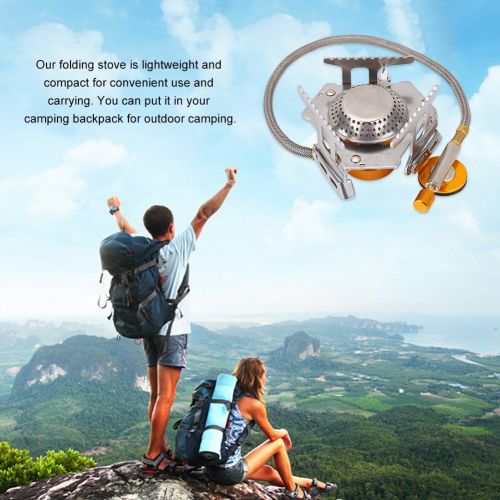  Dilwe Stove Burner Durable Aluminum Alloy Portable Camping Gas Stove Folding Stove with Convenient Piezo Ignition