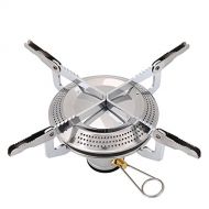 Dilwe Camping Gas Stove, Hiking Stove Titanium Alloy Ultralight Portable Folding Backpacking Gas Stove Hiking Burner Equipment