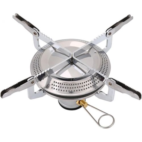  Dilwe Camping Gas Stove, Hiking Stove Titanium Alloy Ultralight Portable Folding Backpacking Gas Stove Hiking Burner Equipment