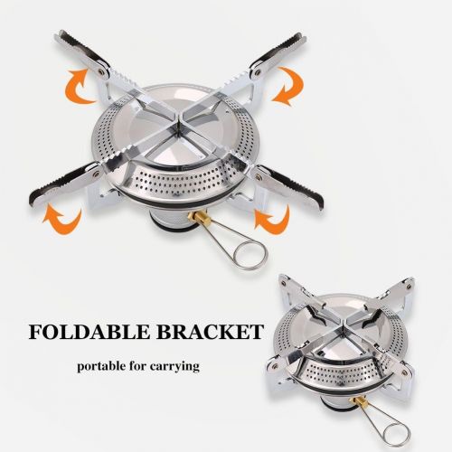  Dilwe Camping Gas Stove, Hiking Stove Titanium Alloy Ultralight Portable Folding Backpacking Gas Stove Hiking Burner Equipment