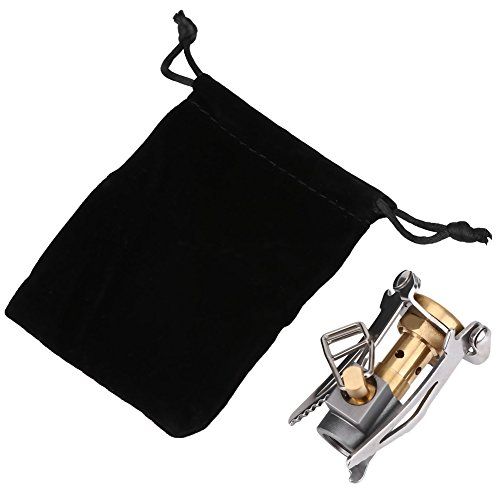  Dilwe Stove Burner, Foldable Mini Outdoor Metal Gas Stove Burner for Hiking, Camping, Outdoor Activity