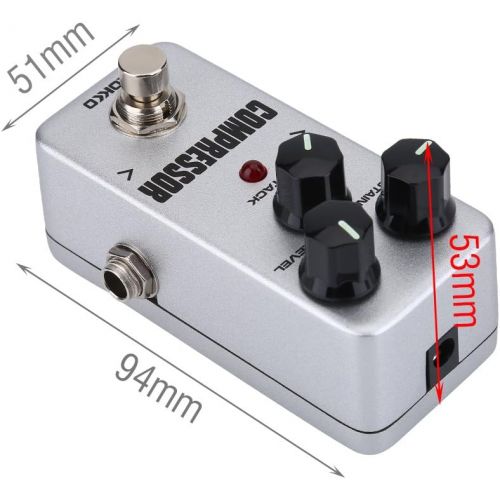  Dilwe Effect Pedal Mini Guitar Compressor Sustainer Pedal for Electric Guitar Accessories