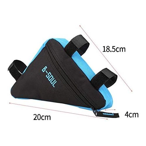  Dilwe Triangle Bag, Portable Large Capacity Bicycle Frame Strap-On Pouch for Cycling Traveling Bicycle Accessories