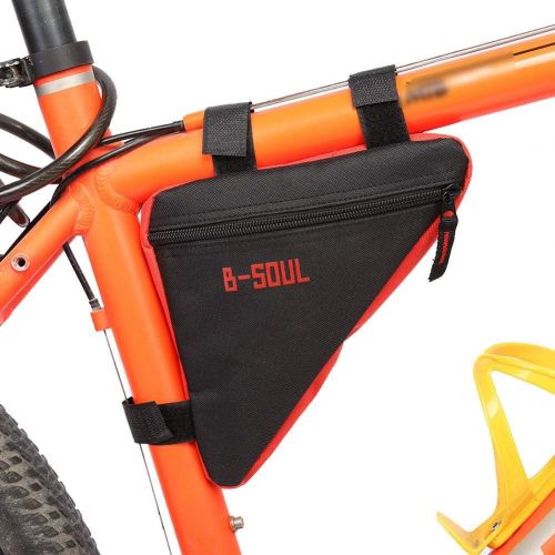  Dilwe Triangle Bag, Portable Large Capacity Bicycle Frame Strap-On Pouch for Cycling Traveling Bicycle Accessories