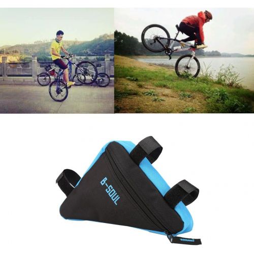  Dilwe Triangle Bag, Portable Large Capacity Bicycle Frame Strap-On Pouch for Cycling Traveling Bicycle Accessories