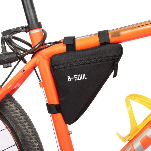  Dilwe Triangle Bag, Portable Large Capacity Bicycle Frame Strap-On Pouch for Cycling Traveling Bicycle Accessories