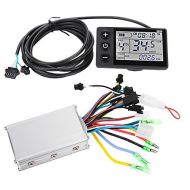 Dilwe Motor Brushless Controller + LCD Display, Rainproof 24V-48V Electric Bicycle Scooter Brushless Controller Kit