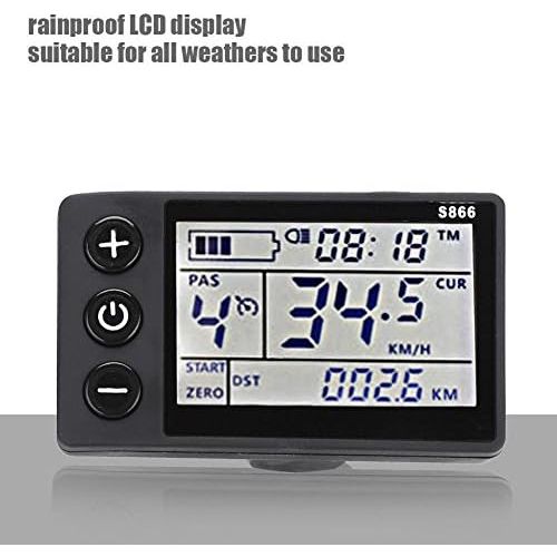  Dilwe Motor Brushless Controller + LCD Display, Rainproof 24V-48V Electric Bicycle Scooter Brushless Controller Kit