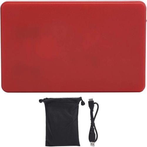  Dilwe YD0002 USB to 3.0 2.5 Inch Portable Mobile Hard Drive, 80G 120G 250G 320G 500G 1TB 2TB Universal External Hard Drive for Computer Monitors and Laptop, Red(120G)