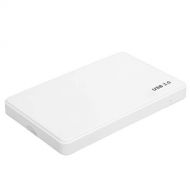 Dilwe YD0002 USB to 3.0 2.5 Inch Portable Mobile Hard Drive, 80G 120G 250G 320G 500G 1TB 2TB Universal External Hard Drive for Computer Monitors and Laptop, White(1TB)
