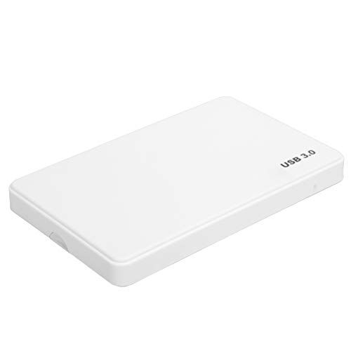  Dilwe YD0002 USB to 3.0 2.5 Inch Portable Mobile Hard Drive, 80G 120G 250G 320G 500G 1TB 2TB Universal External Hard Drive for Computer Monitors and Laptop, White(1TB)