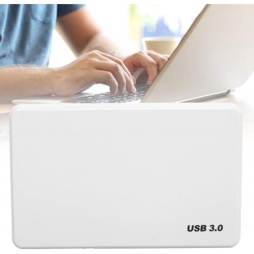  Dilwe YD0002 USB to 3.0 2.5 Inch Portable Mobile Hard Drive, 80G 120G 250G 320G 500G 1TB 2TB Universal External Hard Drive for Computer Monitors and Laptop, White(1TB)