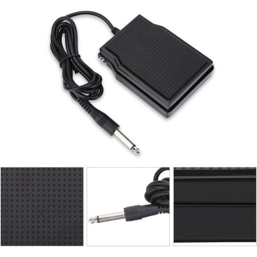  [아마존베스트]Dilwe Keyboard Damper Electronic Keyboard Sustain Pedal Damper for Piano Keyboard Accessory (Black)