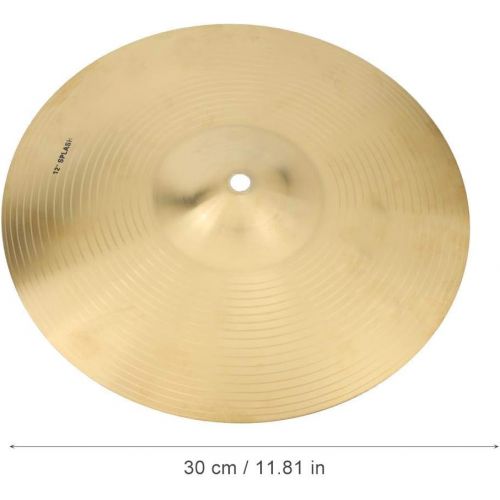  [아마존베스트]Dilwe Drum Cymbal 12-Inch Durable Brass Cymbal Musical Instrument Accessory for Drum Set