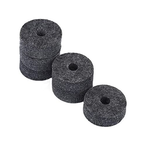  [아마존베스트]Dilwe Pack of 10Sink Flet Pad, Washers, Percussion Drum Felt Disc Pad, grey