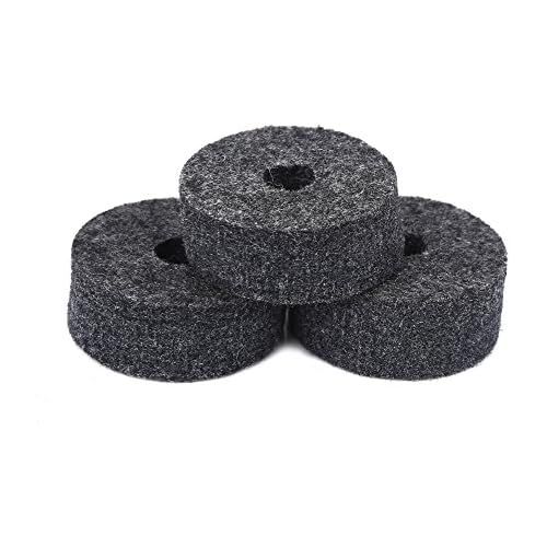  [아마존베스트]Dilwe Pack of 10Sink Flet Pad, Washers, Percussion Drum Felt Disc Pad, grey