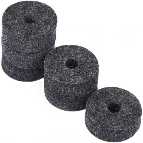  [아마존베스트]Dilwe Pack of 10Sink Flet Pad, Washers, Percussion Drum Felt Disc Pad, grey