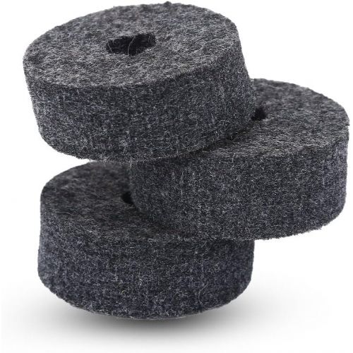  [아마존베스트]Dilwe Pack of 10Sink Flet Pad, Washers, Percussion Drum Felt Disc Pad, grey