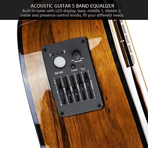  [아마존베스트]Dilwe SE-5N 5 Band EQ Equalizer Pickup for Acoustic Guitar Musical Instrument