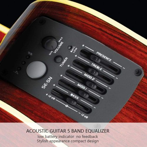  [아마존베스트]Dilwe SE-5N 5 Band EQ Equalizer Pickup for Acoustic Guitar Musical Instrument
