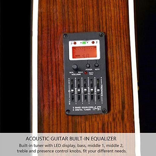  [아마존베스트]Dilwe 5 Band Guitar EQ F-5T EQ EQ Pickup for Acoustic Guitar Musical Instrument