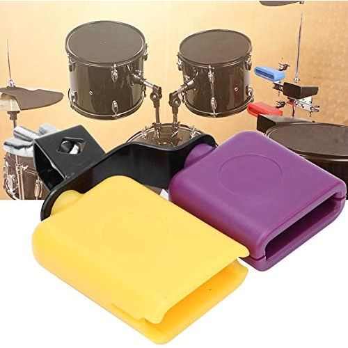  [아마존베스트]Dilwe Cow Bell, ABS Square Woodfish, Cow Bell High & Low Pitch Cattle Percussion Instrument, Yellow & Purple