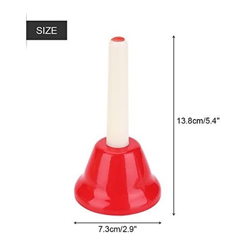  [아마존베스트]Dilwe Handbells Colourful 8 Note Metal Diatonic Hand Bell Set for Children Music Early Education Brain Development Game Playing