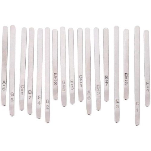  [아마존베스트]Dilwe Thumb Piano Keys Set Kit, Bridge Saddle and 17 Stainless Steel Buttons for Kalimba Thumb Piano DIY Parts