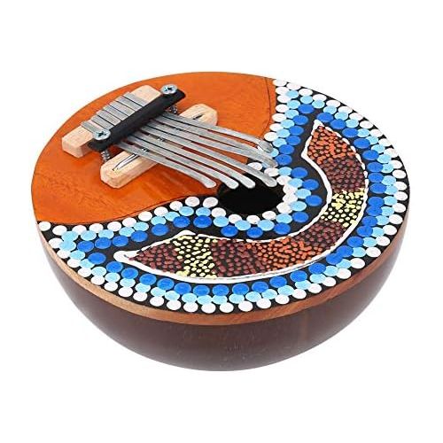  [아마존베스트]Dilwe Thumb Piano, 7Keys Coconut Shell Portable Thumb Piano Tuning Kalimba Mbira African Finger musical instrument for Kids Adults