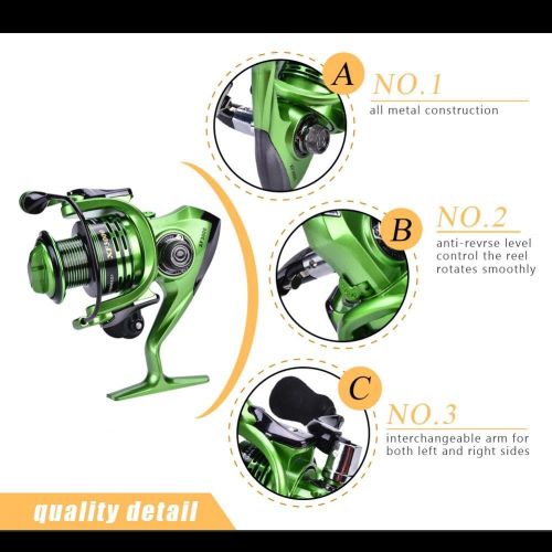  [아마존베스트]Dilwe Fishing reel smooth anti-corrosion casting spinning reel for salt water and freshwater fishing.