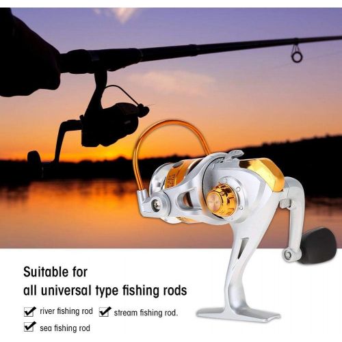  [아마존베스트]Dilwe 12BB 5.2: 1 Metallic Boat Rock Spinning Casting Carp Fishing Reel Accessories 1000 2000 3000 4000 5000 6000 7000