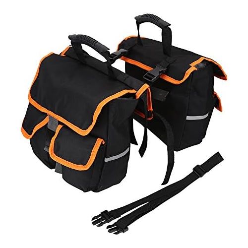  Dilwe Bike Tail Pouch, Quality Detachable Multifunction Road MTB Mountain Bike Bag Bicycle Pannier Rear Seat Trunk Bag with Carrying Handle and Shoulder Strap