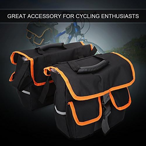  Dilwe Bike Tail Pouch, Quality Detachable Multifunction Road MTB Mountain Bike Bag Bicycle Pannier Rear Seat Trunk Bag with Carrying Handle and Shoulder Strap