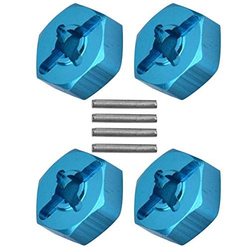  Dilwe Wheel Hex Adapter, 4 Pcs Metal 7mm to 12mm Wheel Hex Hub Adapter for RC Spare Part RC Car Upgrade Parts