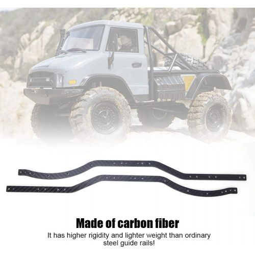  Dilwe RC Chassis Frame Rails, Universal Carbon Fiber Chassis Frame Rails Compatible with Axial SCX10 RC Car