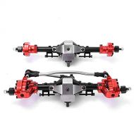 Dilwe Metal RC Front and Rear Axle Assembly Compatible with Axial SCX10 II 90046 90047 1/10 RC Car