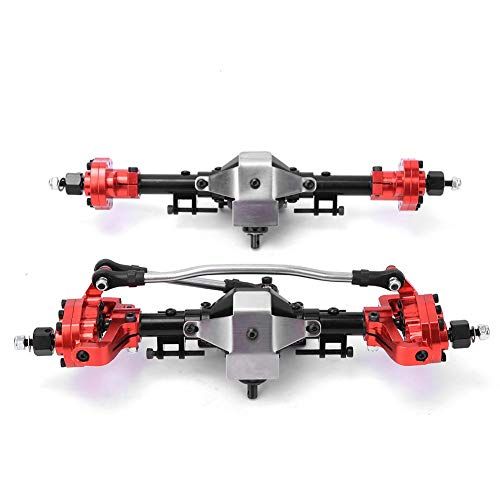  Dilwe Metal RC Front and Rear Axle Assembly Compatible with Axial SCX10 II 90046 90047 1/10 RC Car