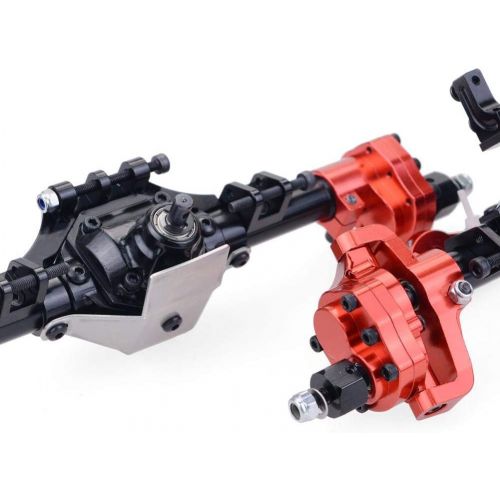  Dilwe Metal RC Front and Rear Axle Assembly Compatible with Axial SCX10 II 90046 90047 1/10 RC Car