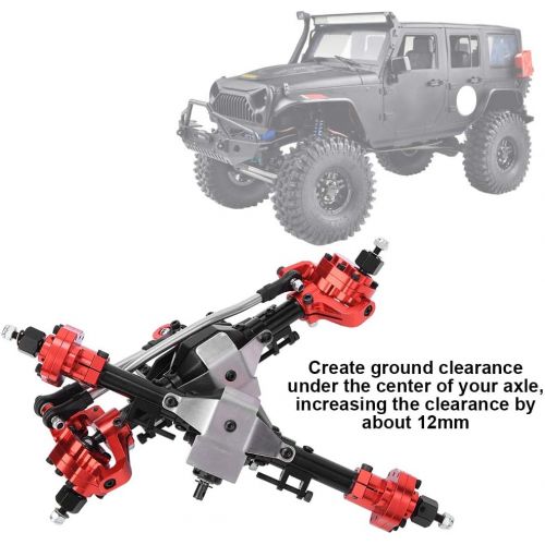  Dilwe Metal RC Front and Rear Axle Assembly Compatible with Axial SCX10 II 90046 90047 1/10 RC Car