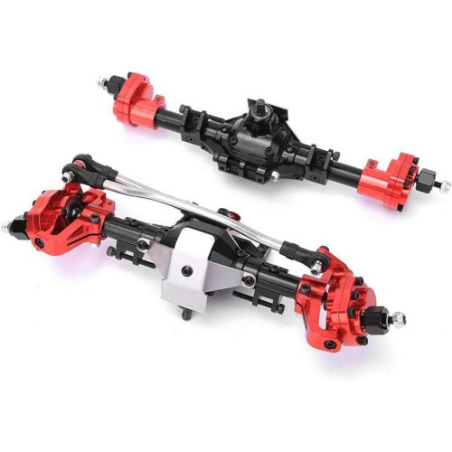  Dilwe Metal RC Front and Rear Axle Assembly Compatible with Axial SCX10 II 90046 90047 1/10 RC Car