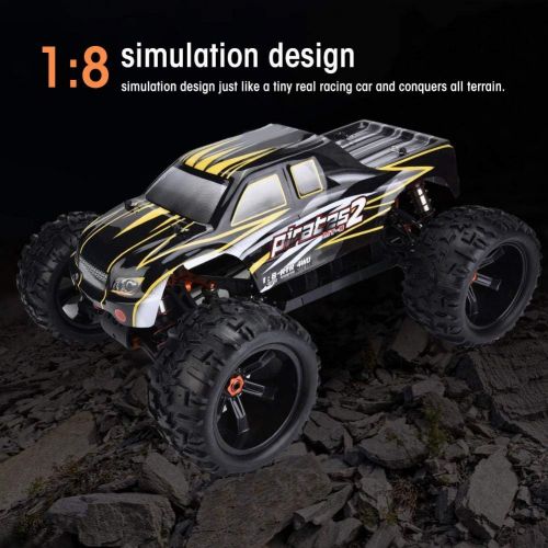  Dilwe Electric Truck Frame & Shell, 2.4GHz 4WD High Speed Brushless ESC 1/8 Scale Electric Car Frame & Shell DIY Kit RC Car Assembly Parts