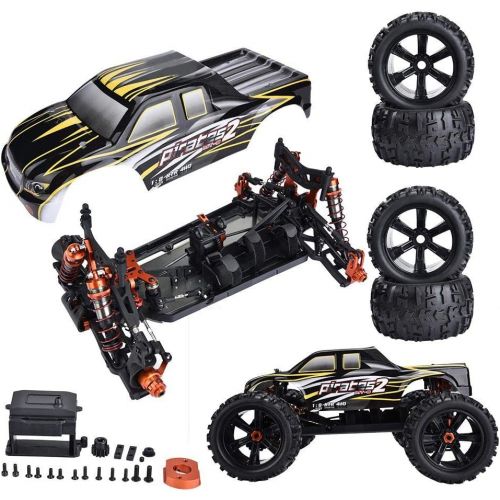  Dilwe Electric Truck Frame & Shell, 2.4GHz 4WD High Speed Brushless ESC 1/8 Scale Electric Car Frame & Shell DIY Kit RC Car Assembly Parts